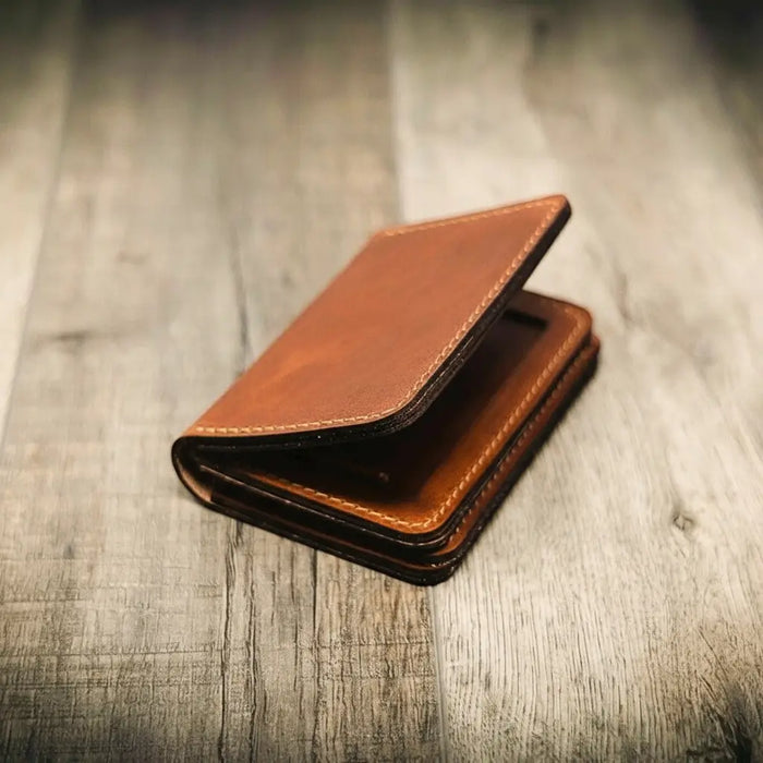 Federal Badge Wallet Small - Chestnut