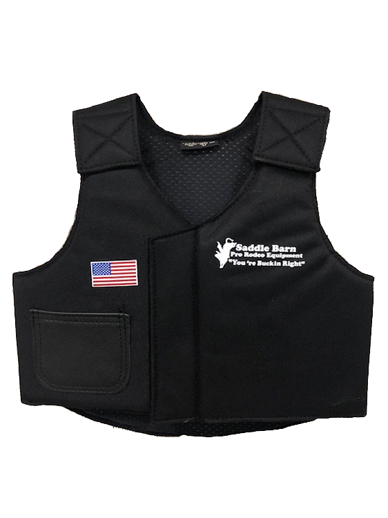 Mutton bustin vest youth rodeo protective vest front view