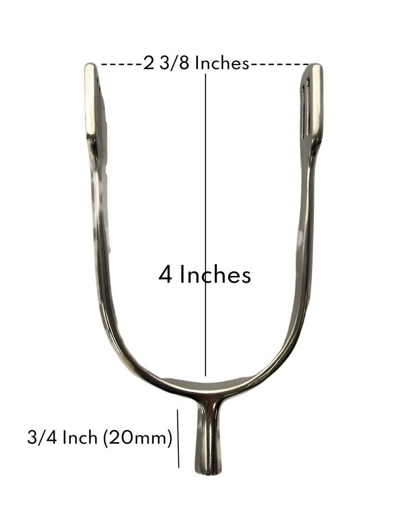 AJ Tack Ladies Stainless Steel Prince of Wales English Spurs