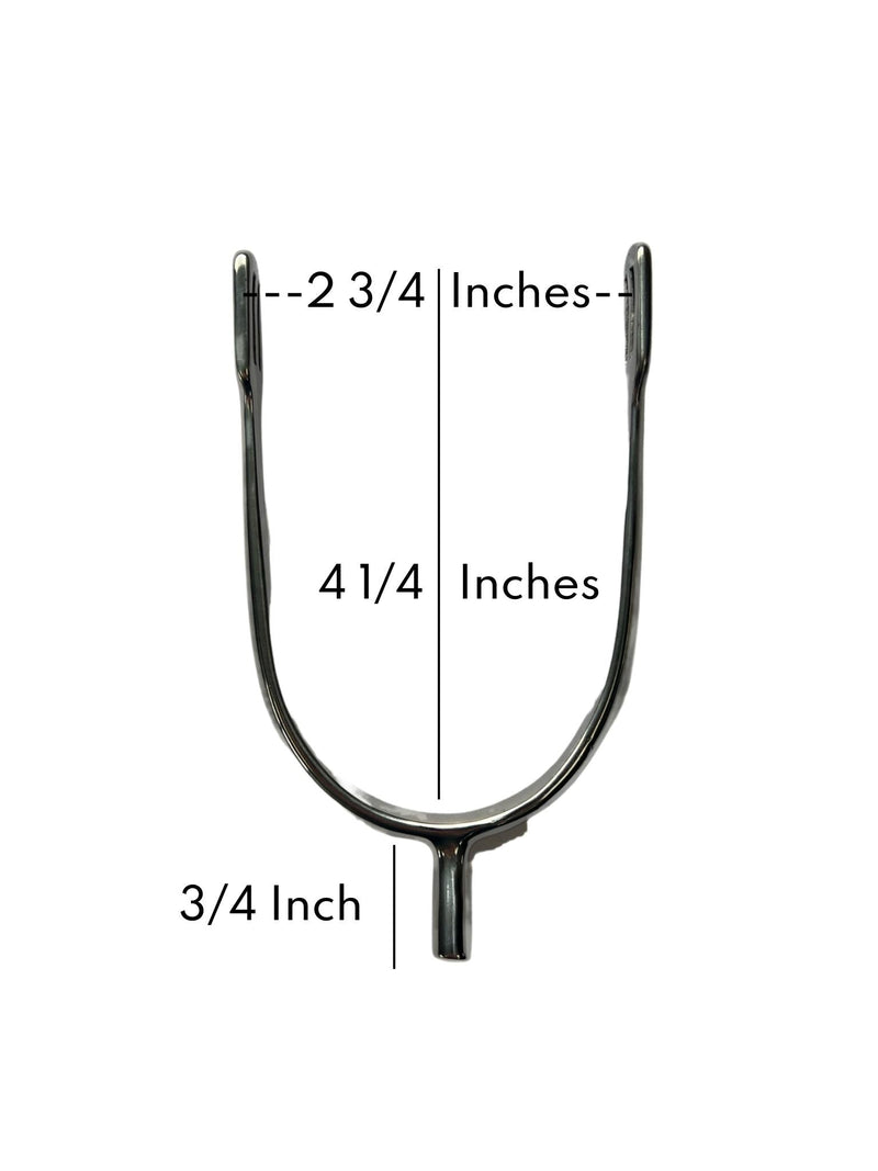 AJ Tack Men's Stainless Steel Prince of Wales English Spurs