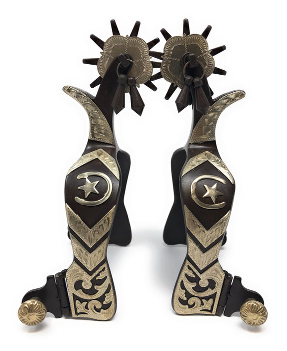 AJ Tack Men's Horse Shoe and Star Spurs