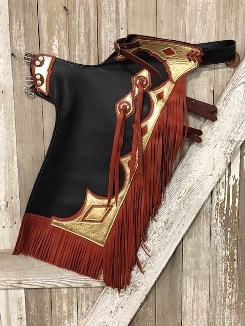 The Novice Junior Rodeo Chaps by Saddle Barn® | Premium Leather Youth Bull Riding Gear | Made in USA