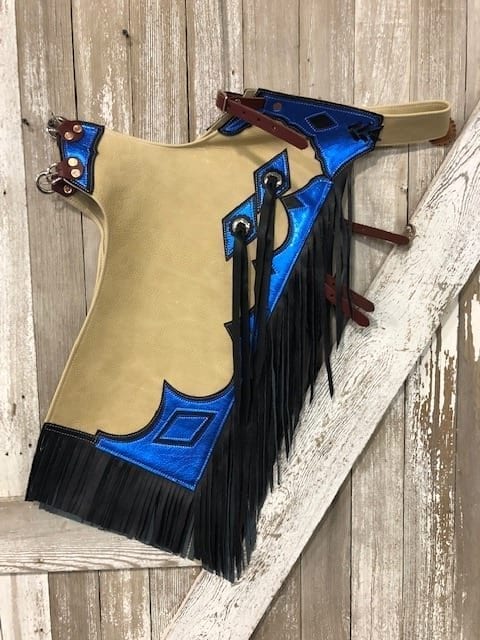 The Novice Junior Rodeo Chaps by Saddle Barn® | Premium Leather Youth Bull Riding Gear | Made in USA