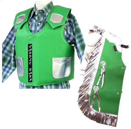 Junior Rodeo Chap/Vest Combo Faux Leather