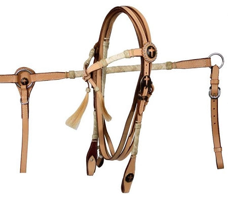 Braided Rawhide and Futurity Knot Headstall