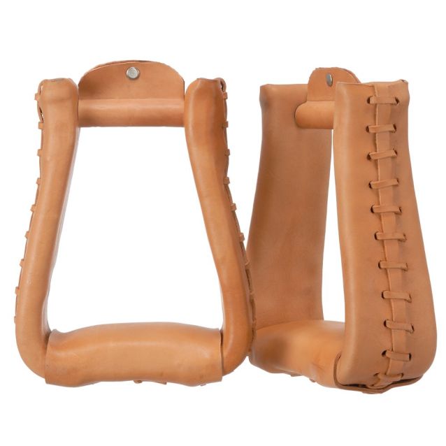 ROYAL KING LEATHER ROPER STIRRUPS