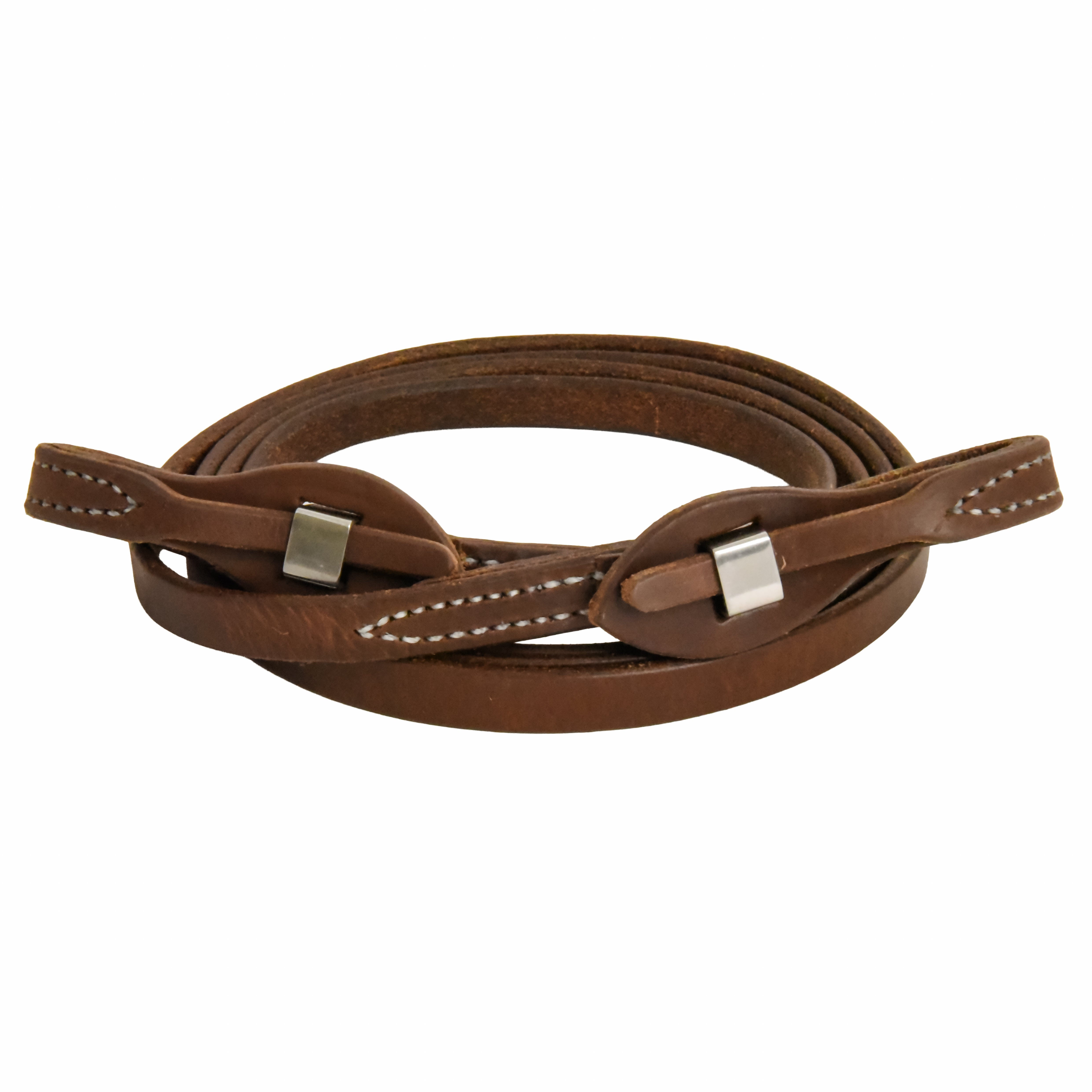 Oiled Harness Leather Stainless Steel Quick Change Roper Reins