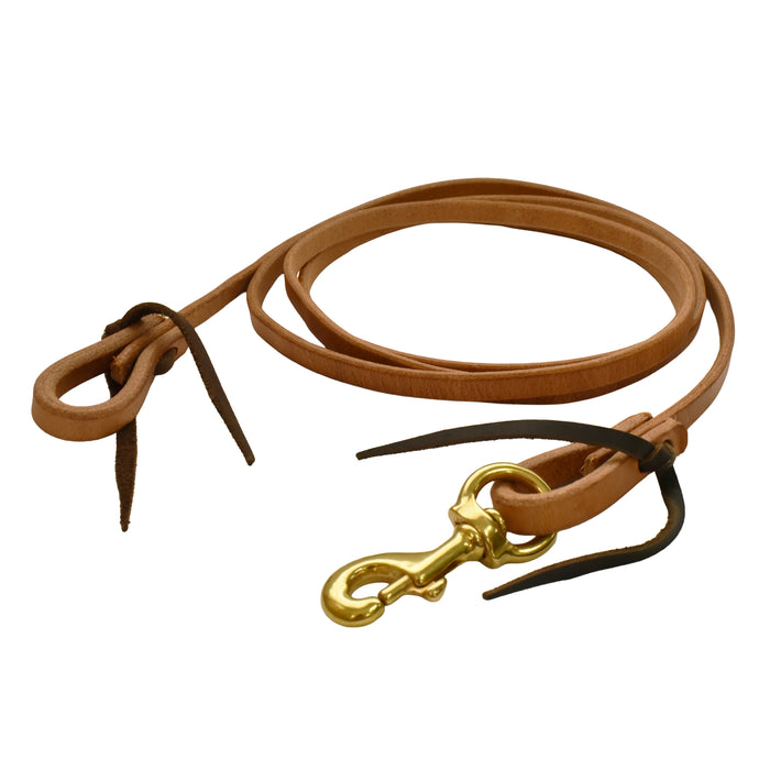 AJ Tack Harness Leather Flat Roper Reins - 1/2in x 8ft