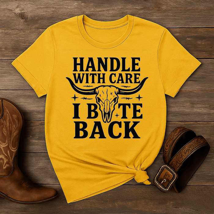 Handle With Care Western Shirt – Rowdy Rowels USA Graphic Tee