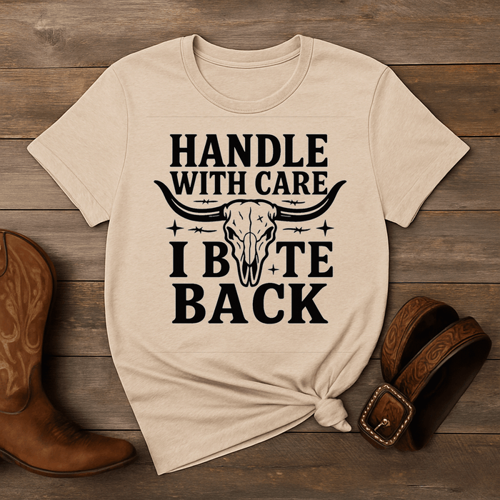 Handle With Care Western Shirt – Rowdy Rowels USA Graphic Tee