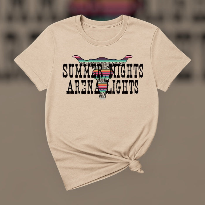 Summer Nights Arena Lights Graphic tee l Unisex Jersey Short Sleeve Tee