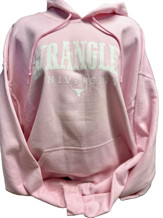 Wrangler University Graphic Pink Hoodie Sweatshirt