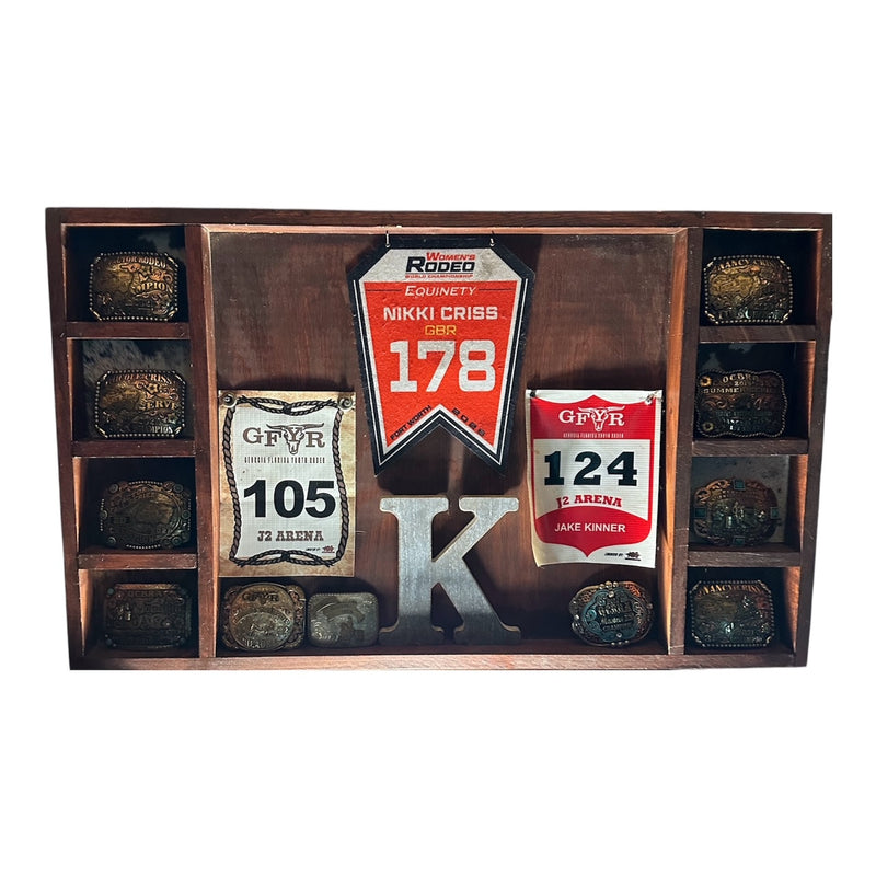 Custom Trophy Buckle Cases – Red Mahogany or Early American | Rowdy Rowels