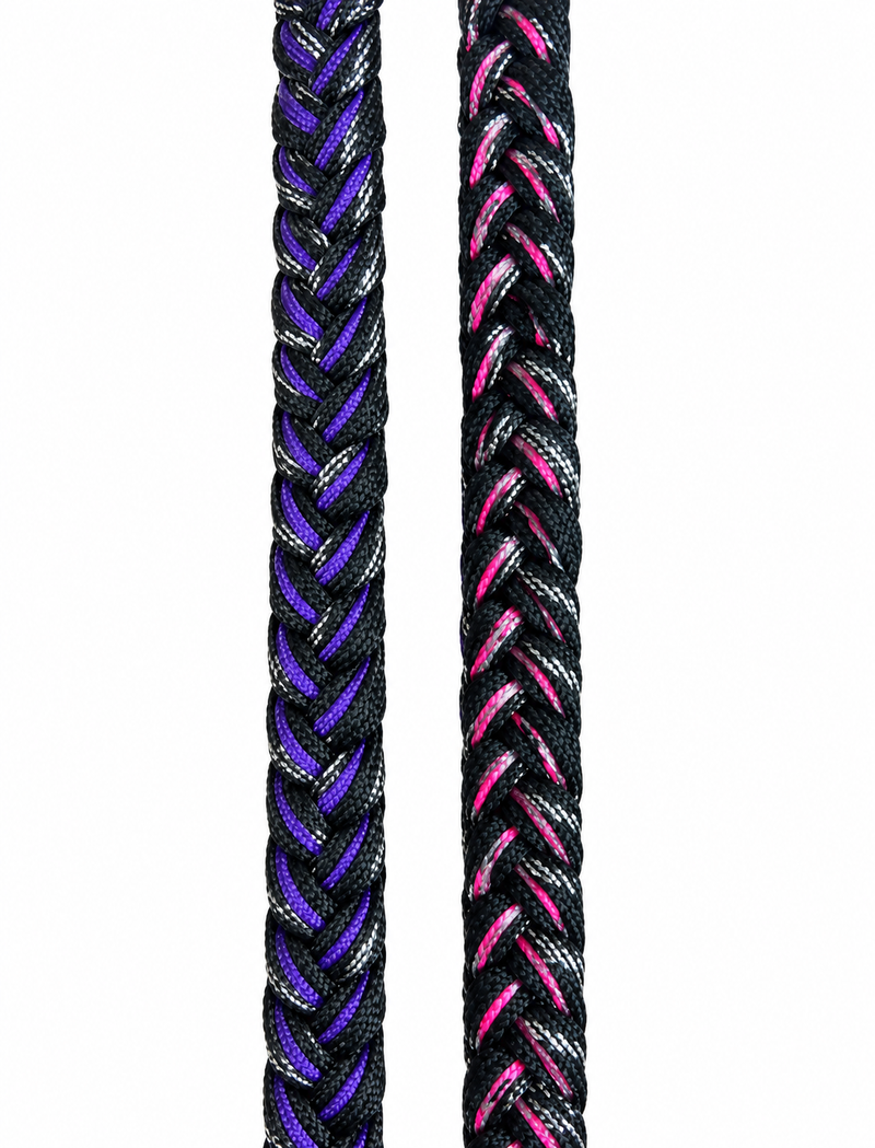 Bling Barrel Reins – Braided Reins with Knotted Handholds