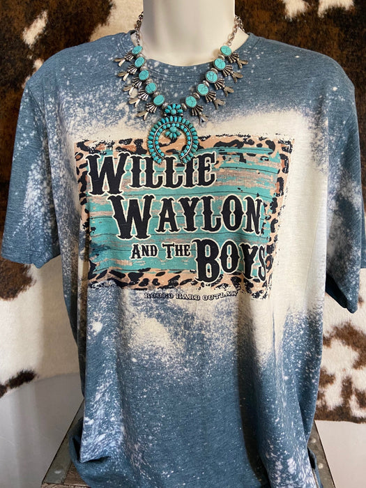 Willie, Waylon & The Boys Western Graphic Tee l Unisex Jersey Short Sleeve Tee