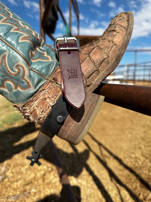 Adult Bull Riding Fold-Back Spur Straps By Rowdy Rowels