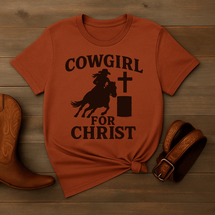 Cowgirl for Christ Tee – Western Faith Shirt | Rowdy Rowels