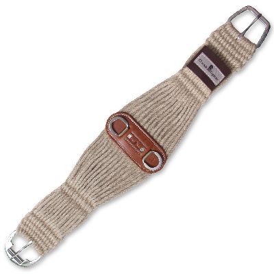100% Mohair Roper Cinch 27-strand with Leather Center