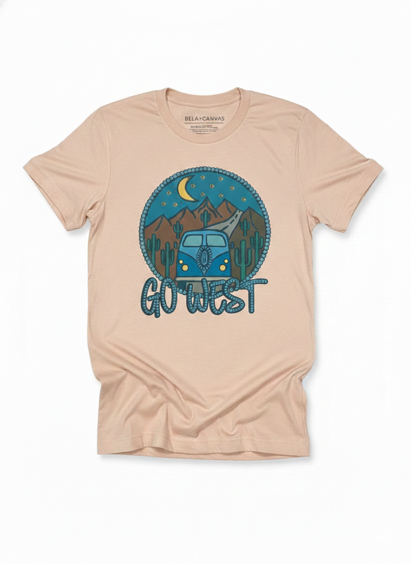 Go West Western Graphic Tee | Unisex Jersey Short Sleeve Tee