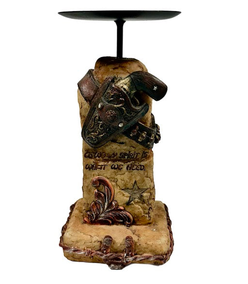 Western Gun Candle Holder