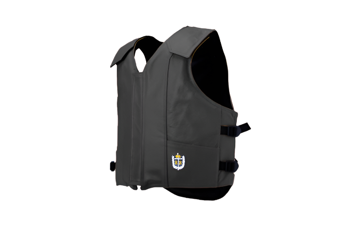 Black Leather Youth Bull Rider Vest | Made in USA - Ride Right
