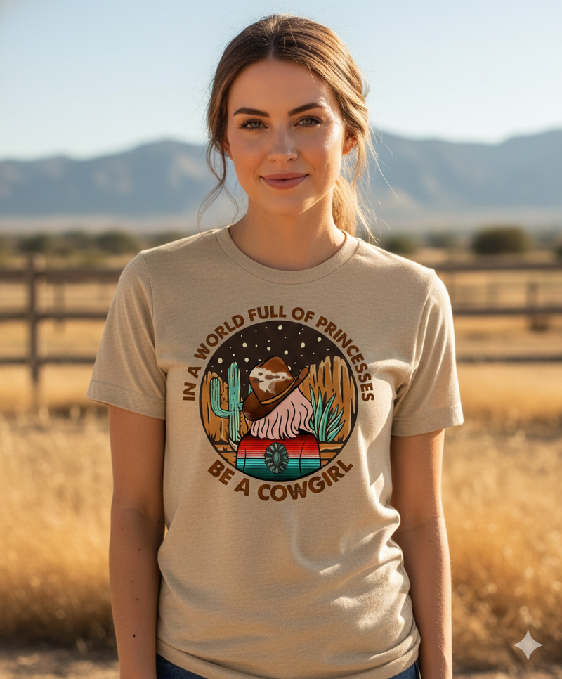 Western Graphic Tee | Cowgirl Princes Shirt | Rodeo Hard
