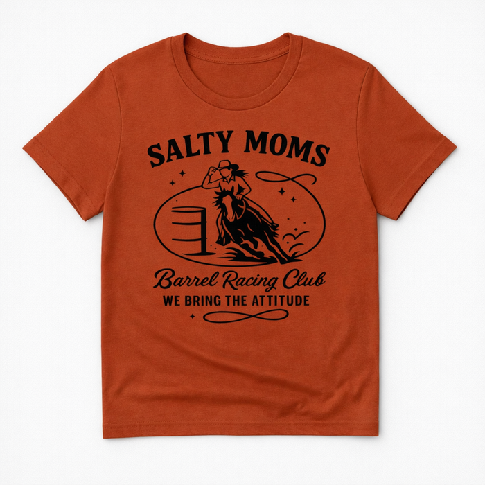 Salty Moms Barrel Racing Club | Western Graphic Shirt – Rowdy Rowels USA Tee