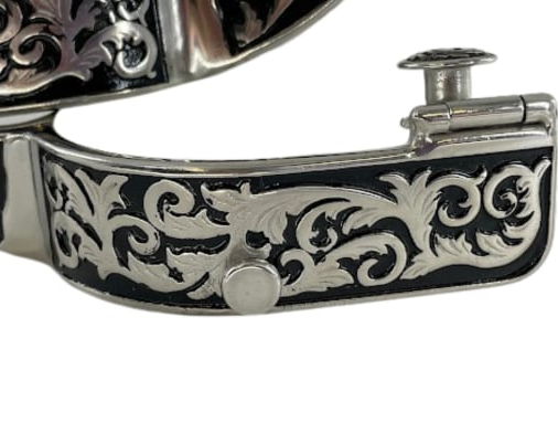 Superior SS Engraved Bull Riding Spurs