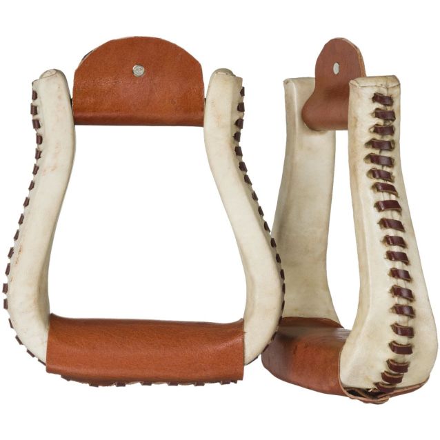 Tough-1 Rawhide Bell Stirrups