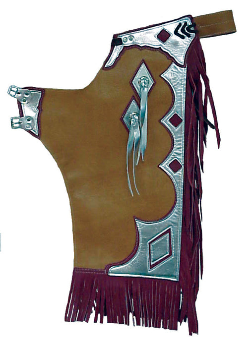 The Novice Junior Rodeo Chaps by Saddle Barn® | Premium Leather Youth Bull Riding Gear | Made in USA